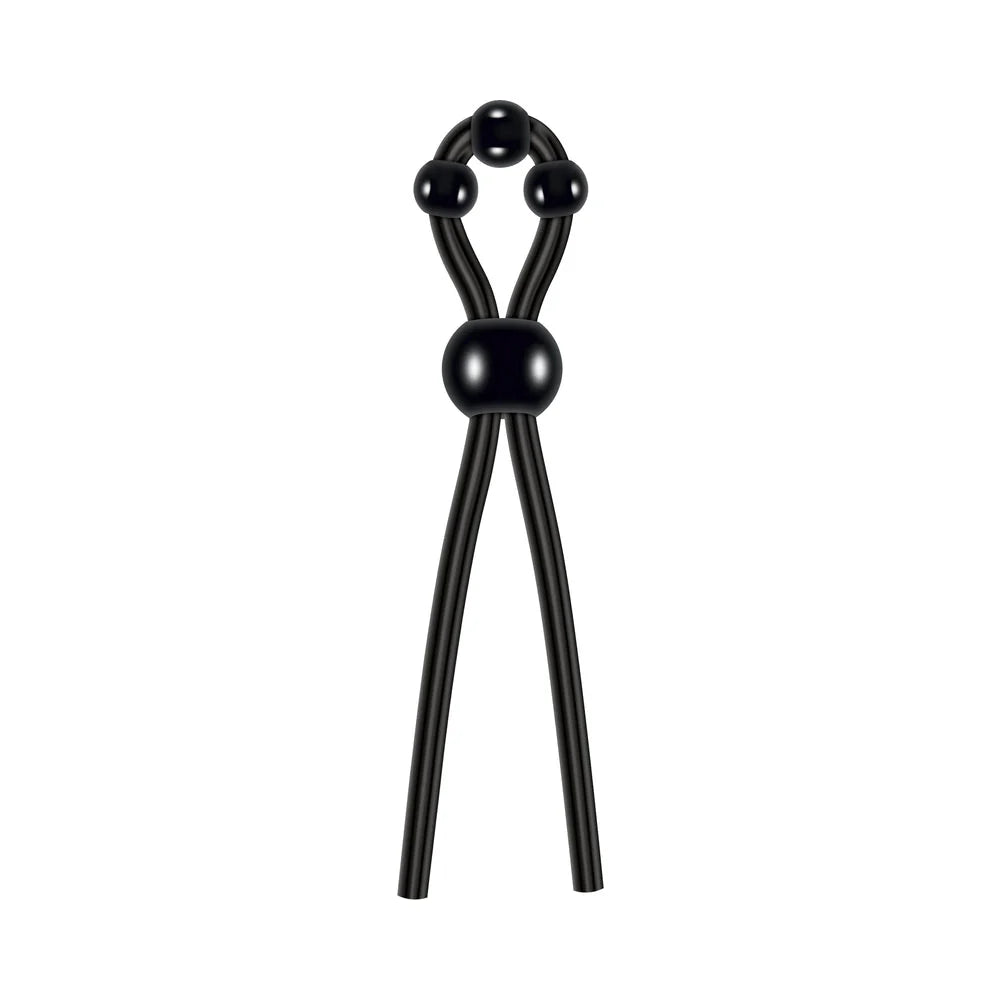 Ultimate Silicone Lasso Cock Ring Black