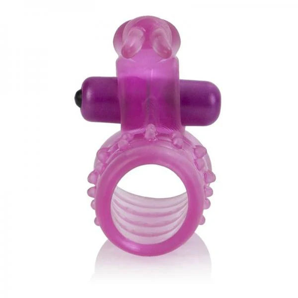 Basic Essentials Stretchy Bunny Enhancer Vibrating Pink