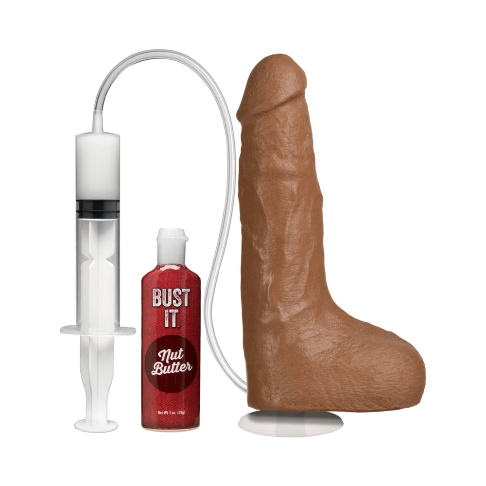 Bust It Squirting Realistic Cock Tan Dildo