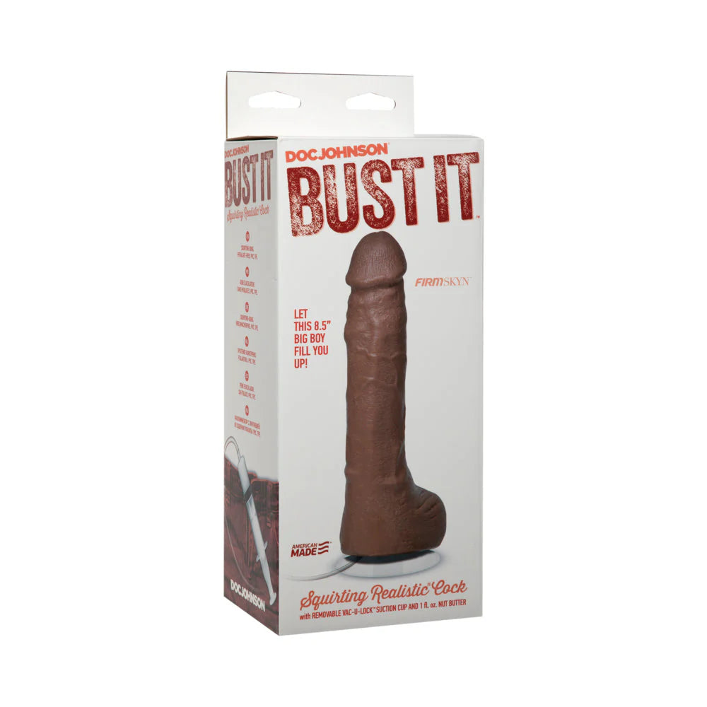 Bust It Squirting Realistic Cock Tan Dildo