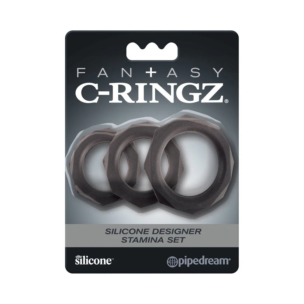 Fantasy C-ringz Silicone Designer Stamina Set Black