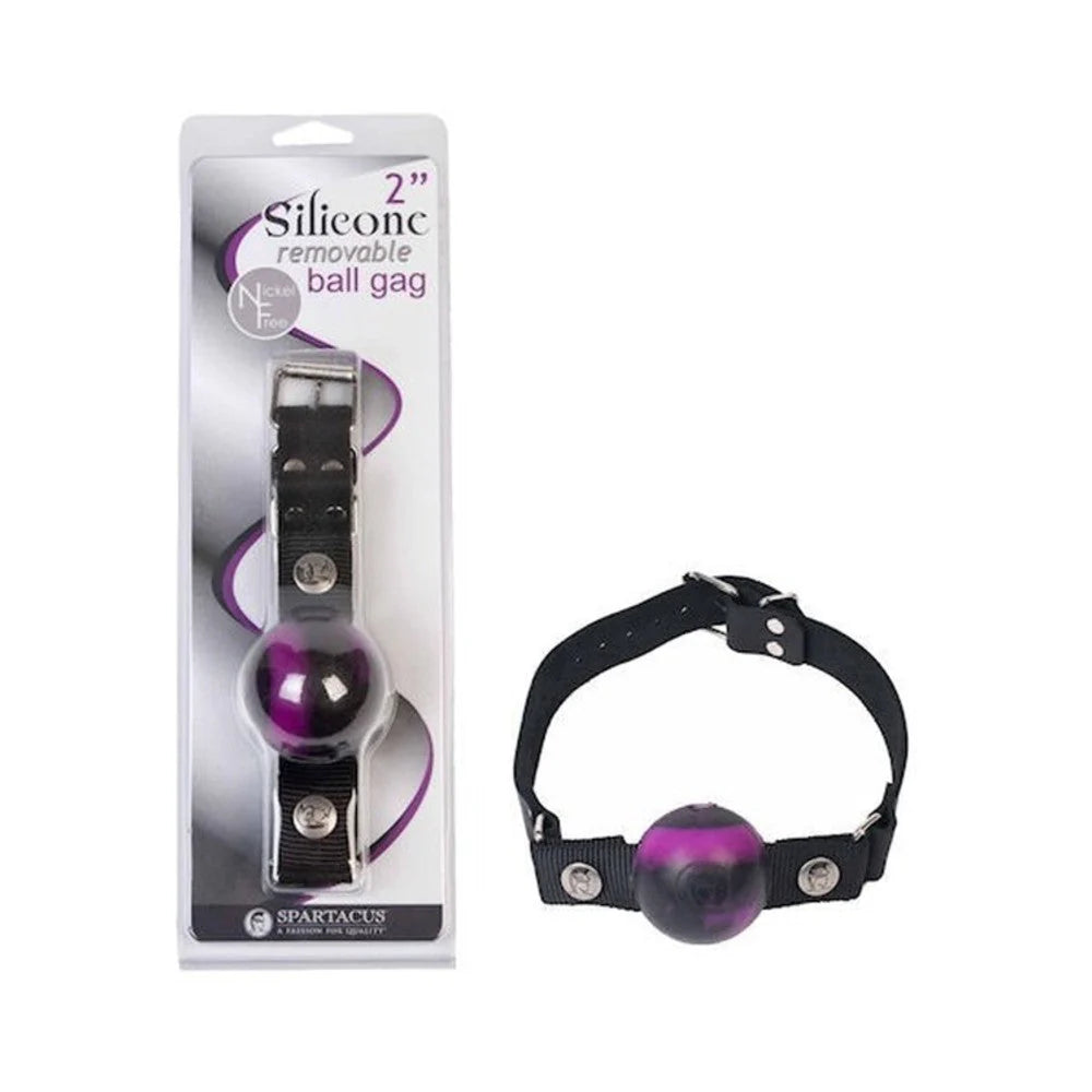 Spartacus Silicone Removable Ball Gag 2 inches Swirl