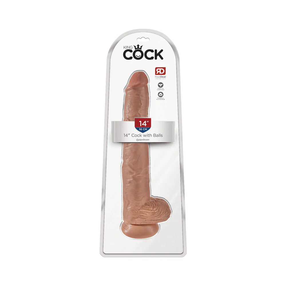 King Cock 14 inches Cock with Balls Dildo