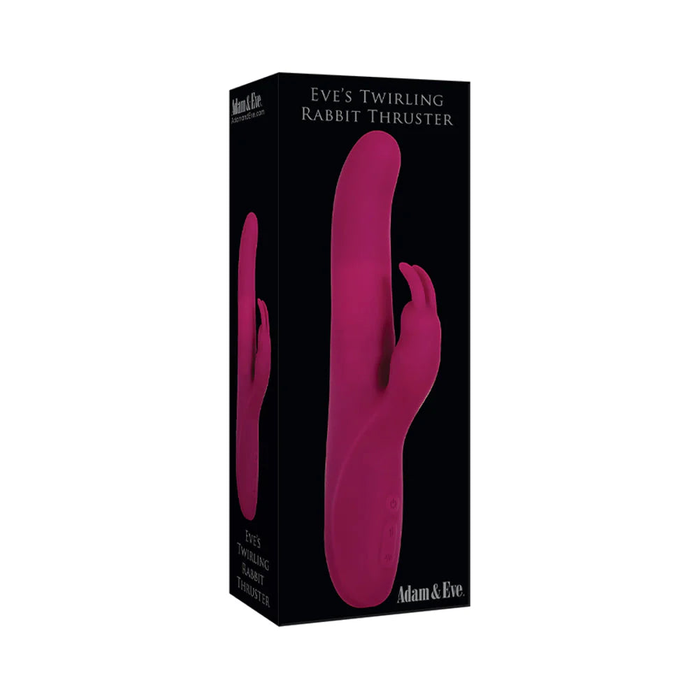 A&e Eve's Twirling Rabbit Thruster Rechargeable Silicone Burgundy