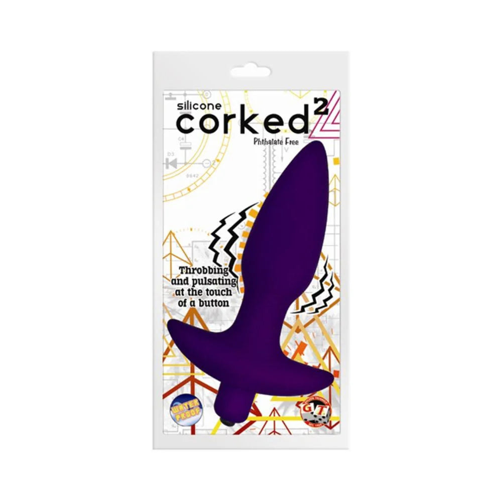 Corked 02 Silicone Anal Plug Waterproof Medium - Purple