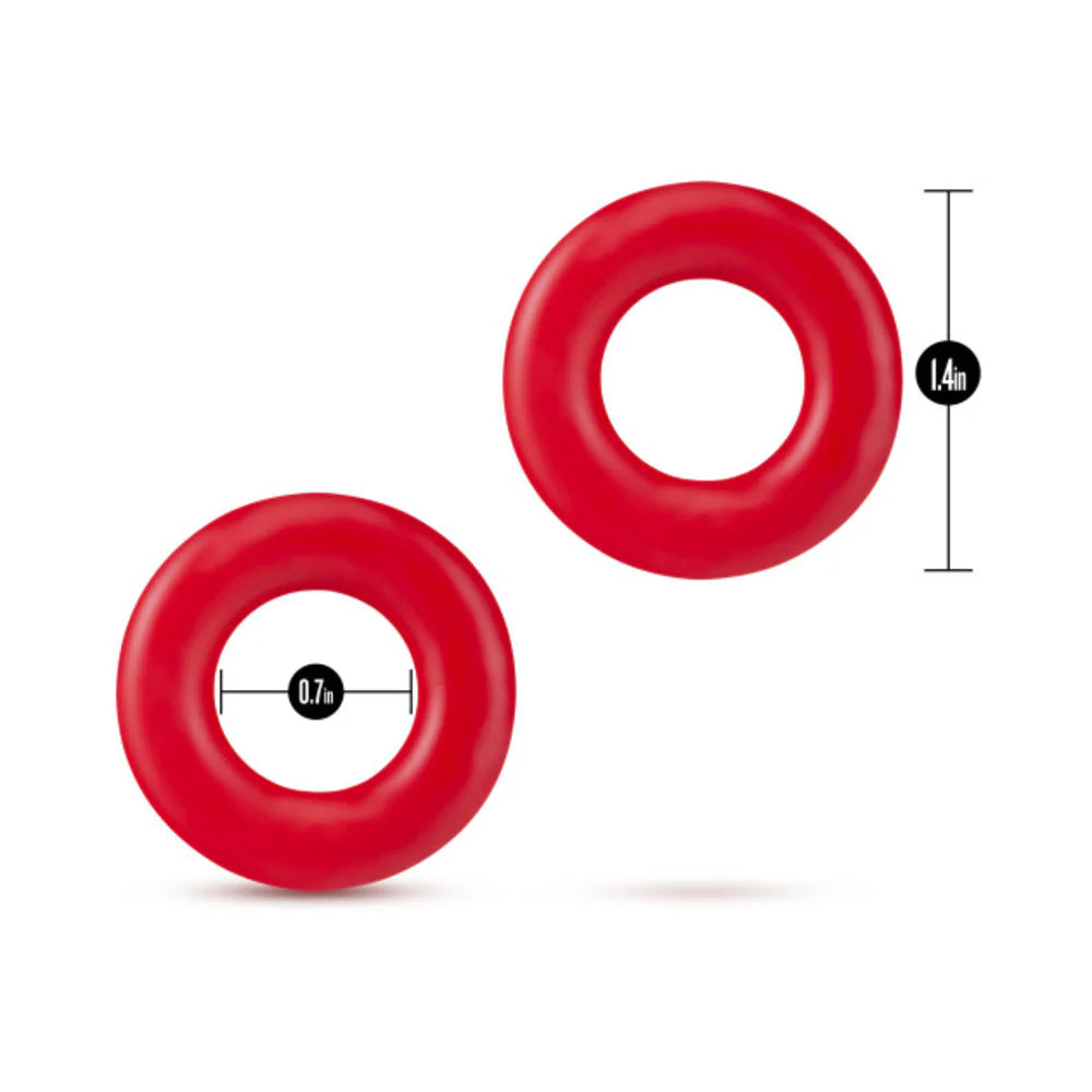 Stay Hard - Donut Rings - Red