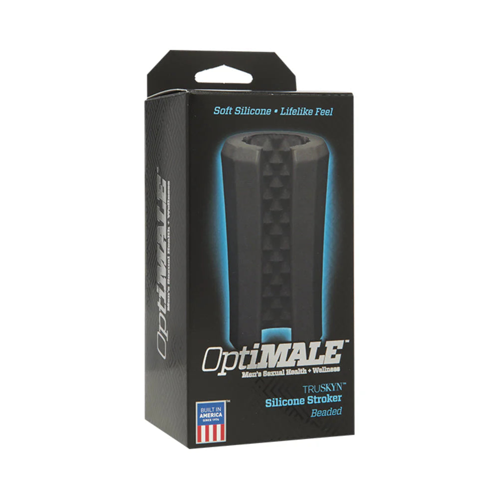 Optimale Truskyn Silicone Stroker Beaded Black