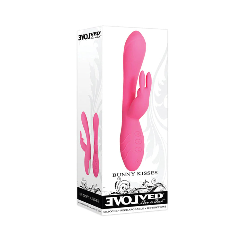 Evolved Bunny Kisses Rechargeable Silicone - Pink