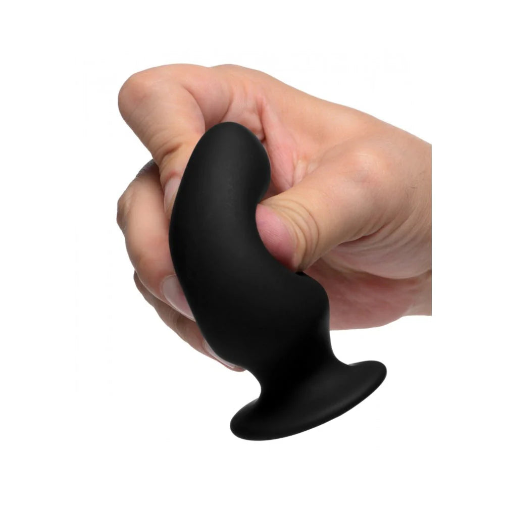 Squeezable Small Anal Plug - Black