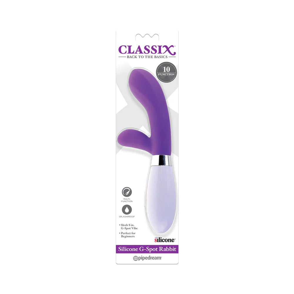 Classix Silicone G-Spot Rabbit Style Vibrator Purple