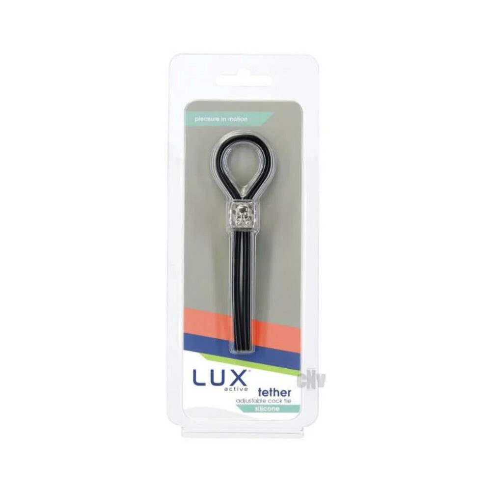 Lux Active Tether Adjustable Cock Tie Silicone Black