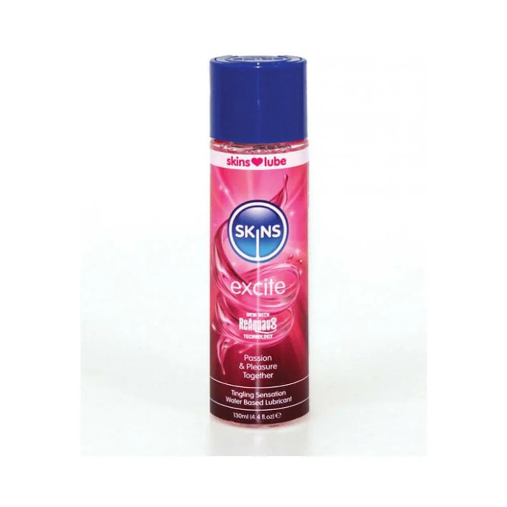 Skins Excite Tingling Water-based Lubricant 4 Oz.