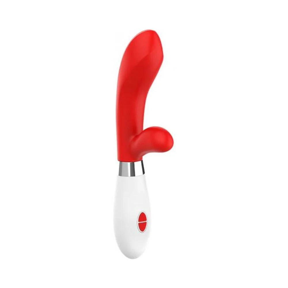 Luna Neon Achilles Ultra-soft Silicone Dual Stimulator Red