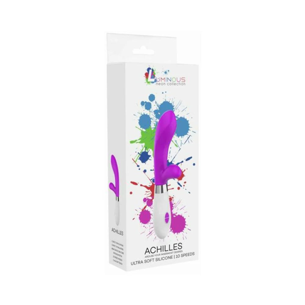 Luna Neon Achilles Ultra-soft Silicone Dual Stimulator Fuchsia