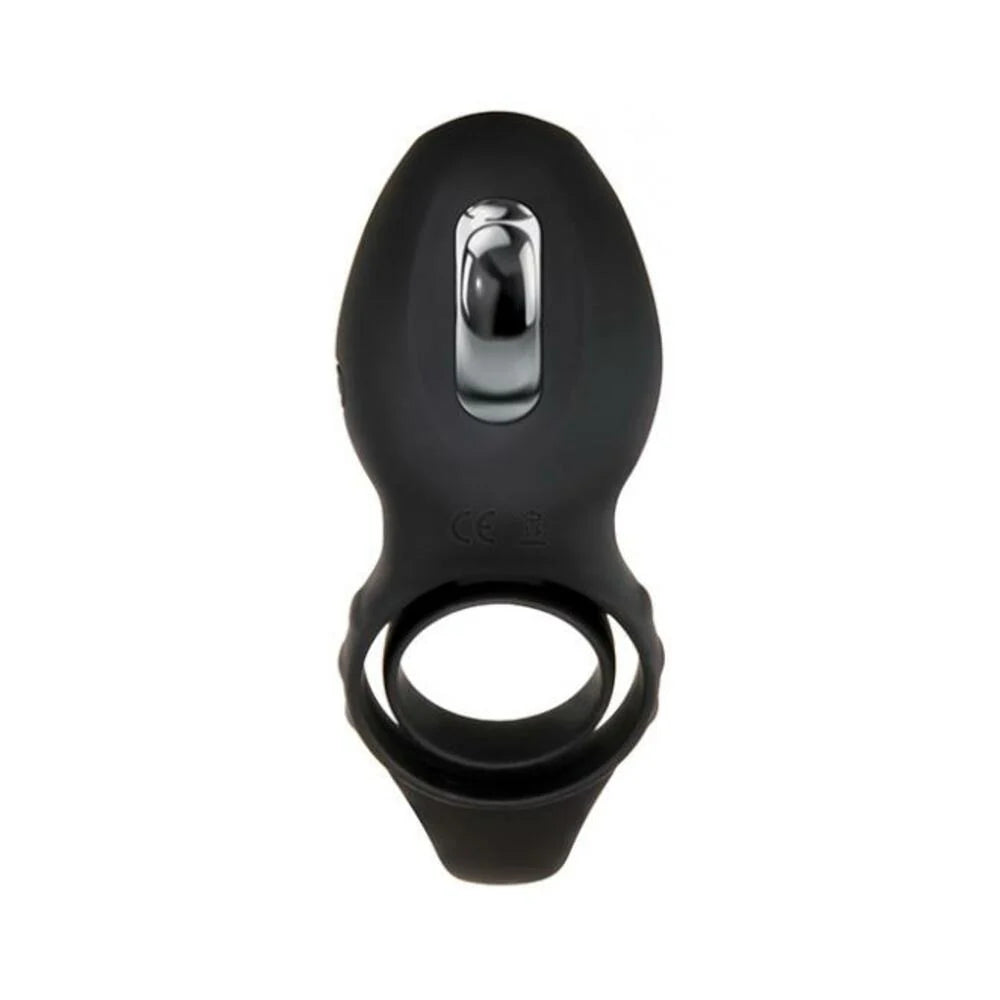 Zt Mr. Flicker Vibrating Silicone Cock Ring Black