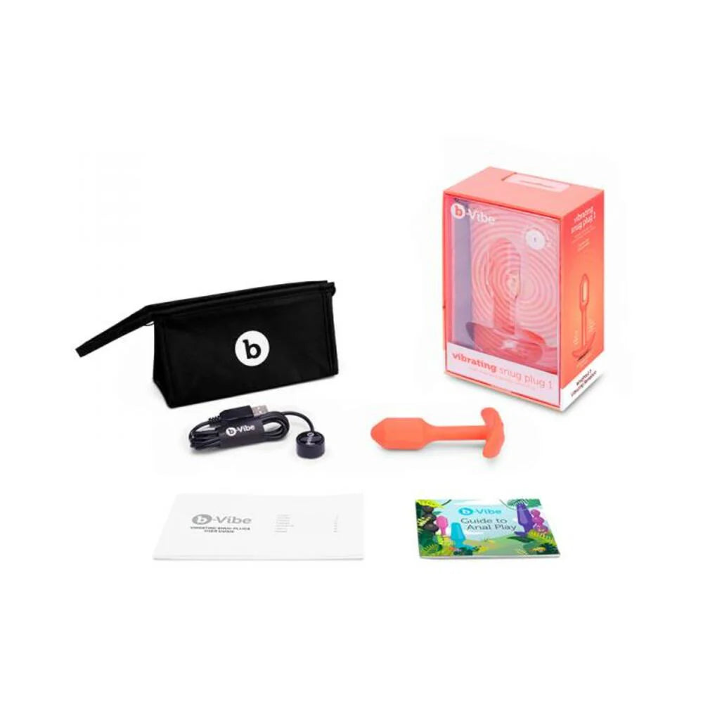B-vibe Vibrating Snug Plug 1 Orange