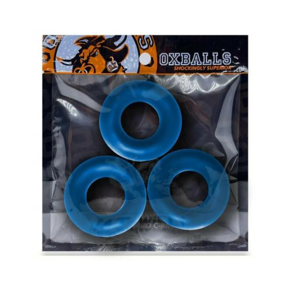 Oxballs Fat Willy 3-pack Jumbo Cockrings Flextpr Space Blue