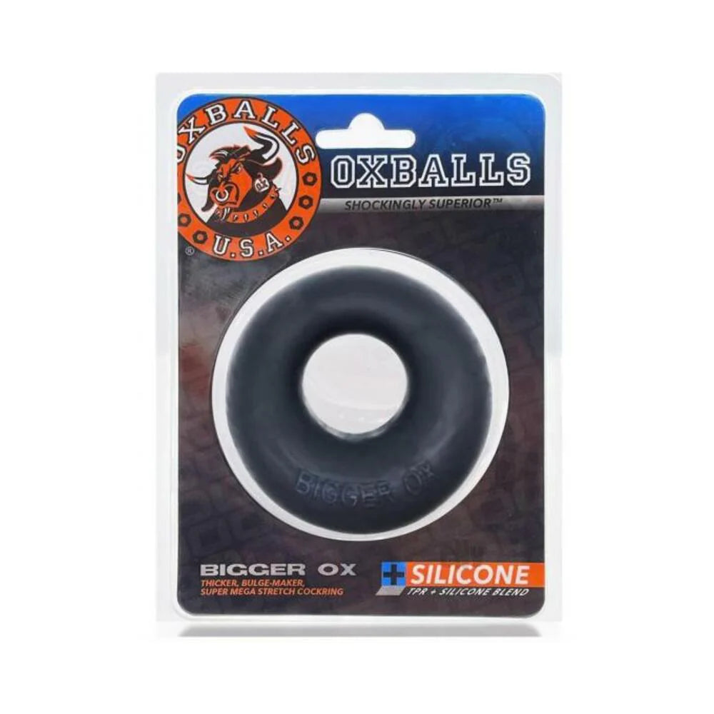 Oxballs Bigger Ox Thick Cockring Silicone Tpr Black Ice