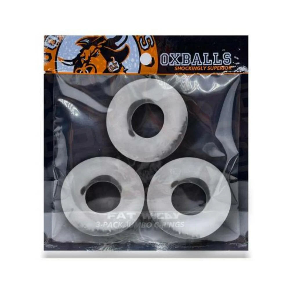 Oxballs Fat Willy 3-pack Jumbo Cockrings Flextpr Clear
