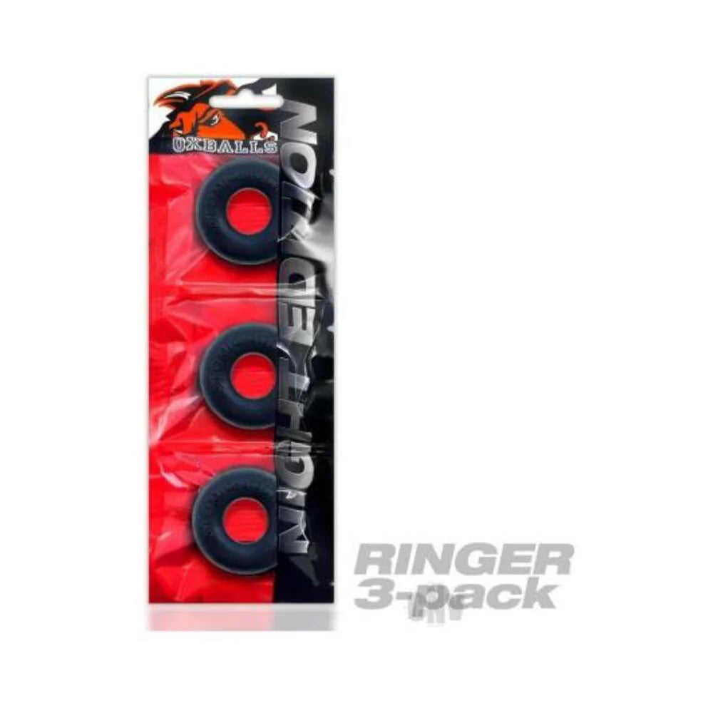 Oxballs Ringer Cockring 3-pack Plus+silicone Special Edition Night