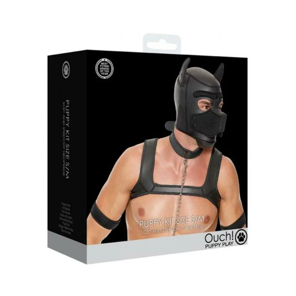Ouch Neoprene Puppy Kit S/m Black