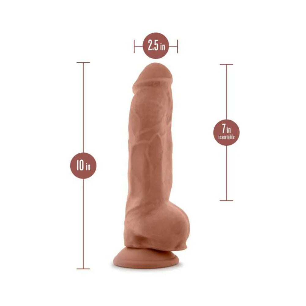 Au Naturel Big Boy Dildo 10 In. Mocha