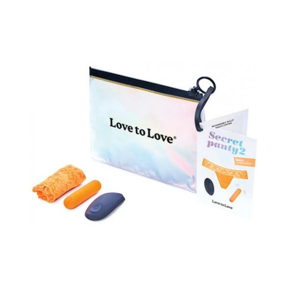 Love To Love Secret Panty 2 Neon Orange (gift Bag Packaging)