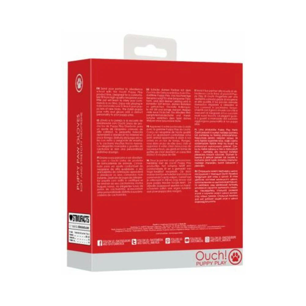 Ouch Neoprene Puppy Paw Gloves Red