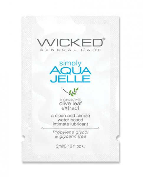 Wicked Simply Aqua Jelle Water Based Lubricant .1oz