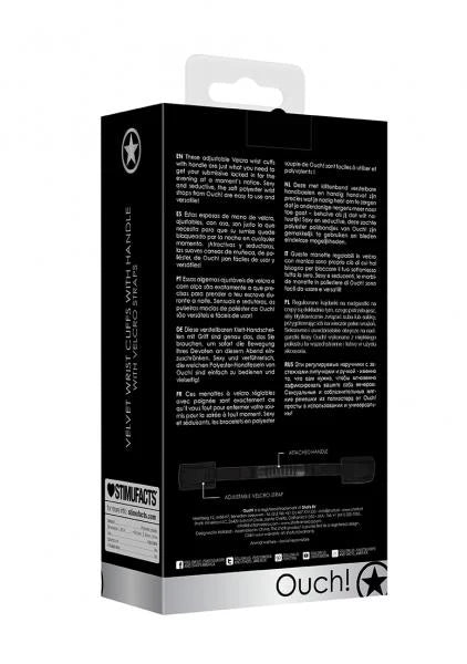 Ouch! Sturdy Handcuffs W/ Handle Black