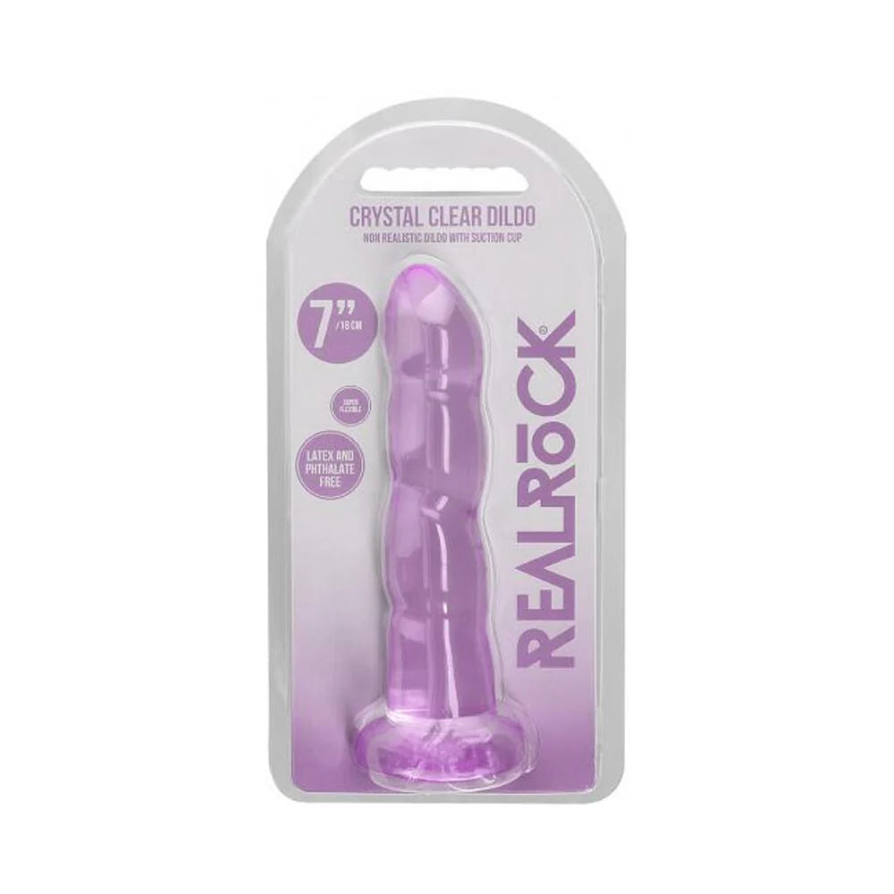 Realrock Non Realistic Dildo W Suction Cup 7in Purple