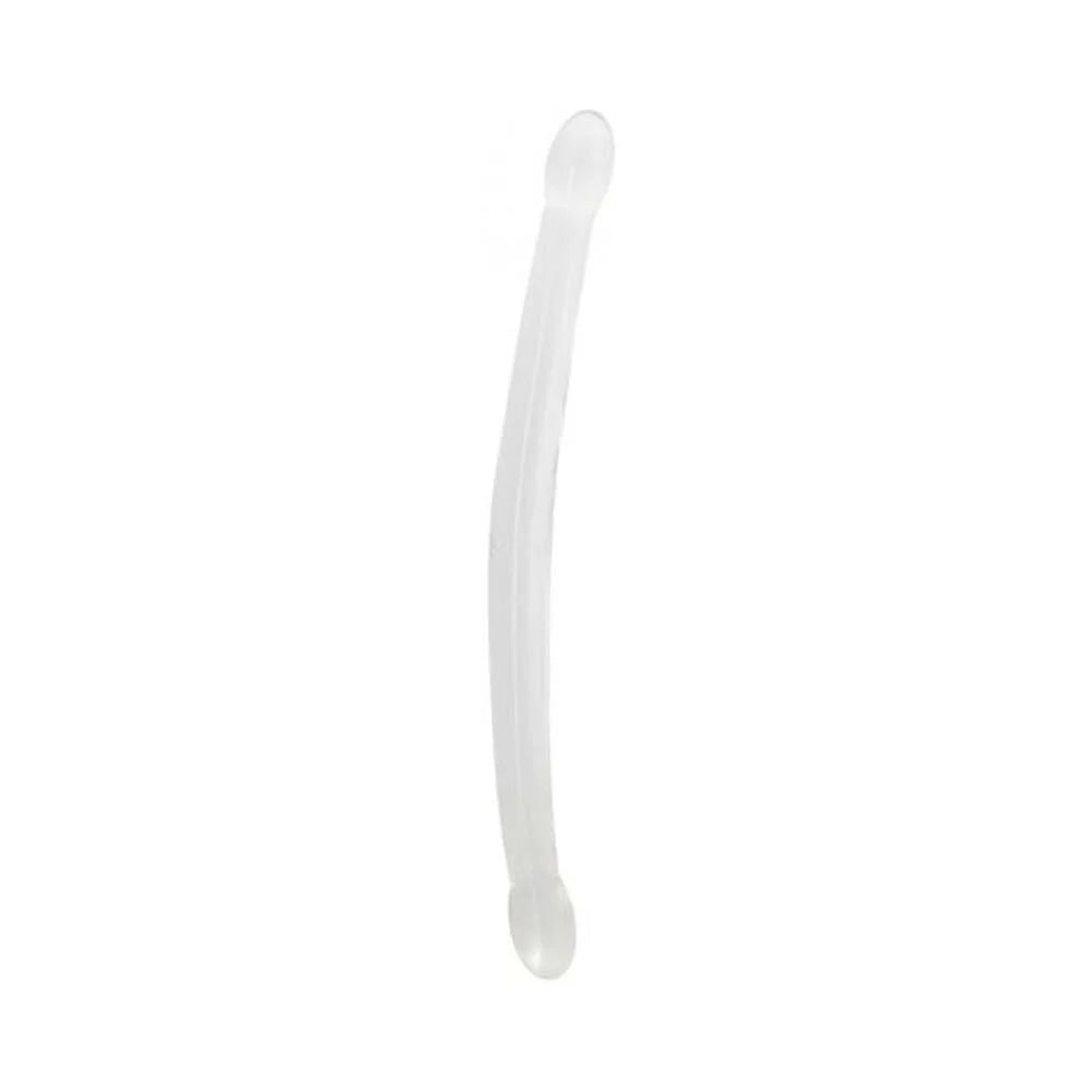 Shots Realrock Crystal Clear 17" Double Dildo - Transparent