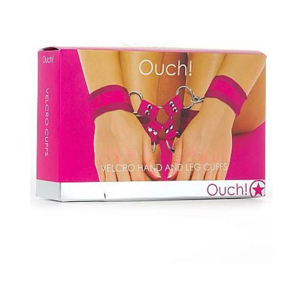 Ouch Velcro Hand/leg Cuffs Pink