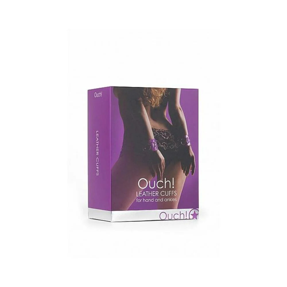 Leather Cuffs Purple