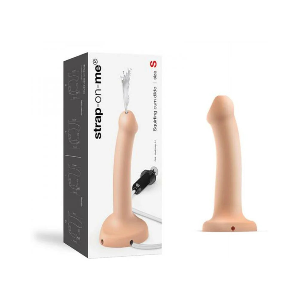 Strap-on-me Squirting Cum Semi-realistic Silicone Dildo Vanilla S (fluid Not Included)