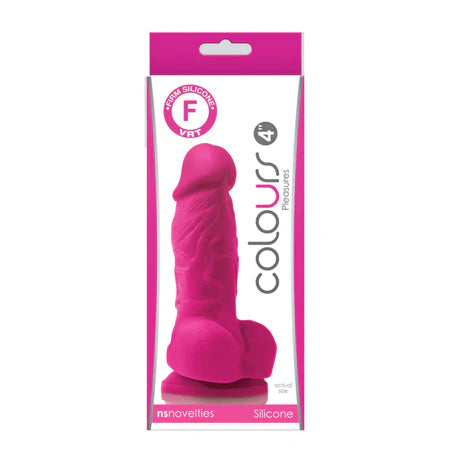 Colours Pleasures 4 Dong w/Balls & Suction Cup - Pink