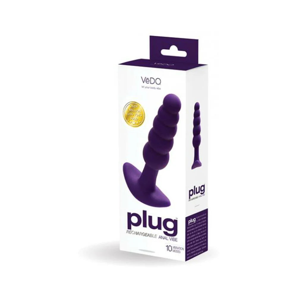 Vedo Plug Rechargeable Anal Plug - Purple