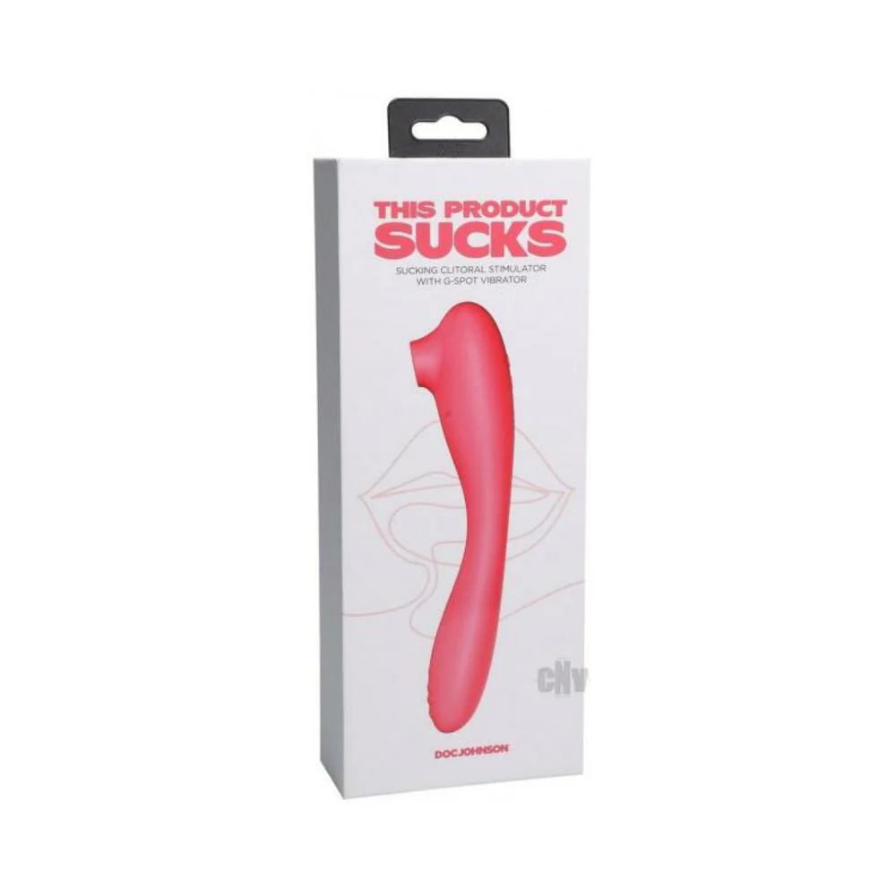 This Product Sucks Rechargeable Bendable Dual Ended Silicone Sucking Clitoral Stimulator & G-spot Vi