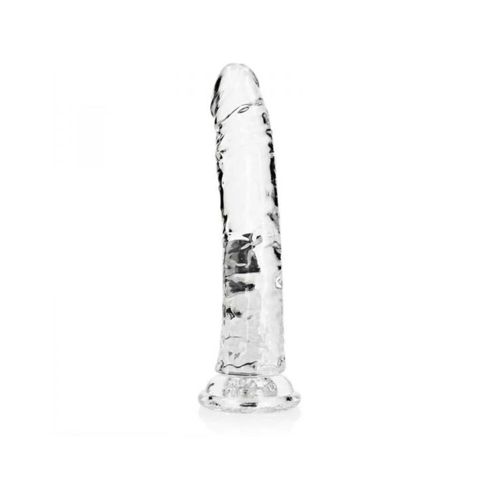 Realrock Crystal Clear Slim 9 In. Dildo Clear