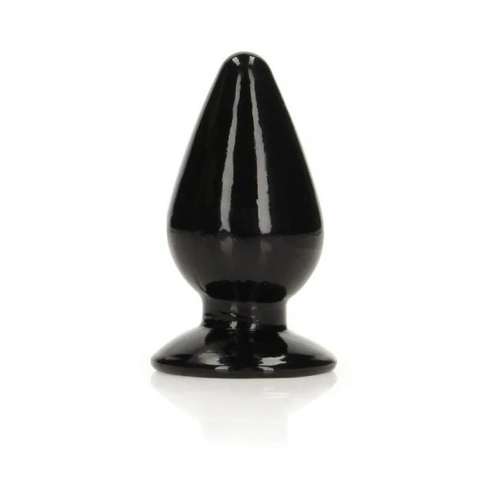 Realrock Crystal Clear 3.5 In. Anal Plug Black