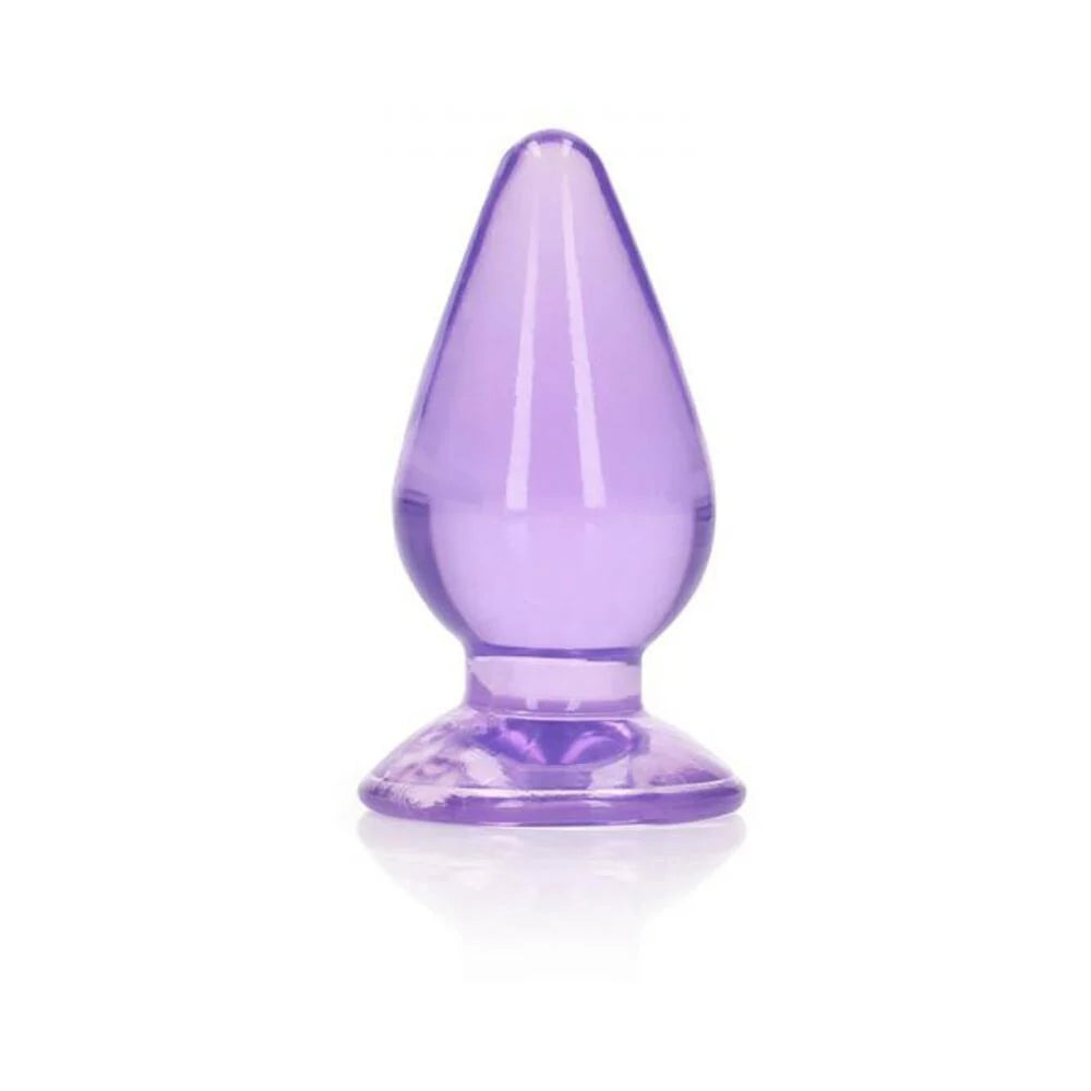 Realrock Crystal Clear 3.5 In. Anal Plug Purple