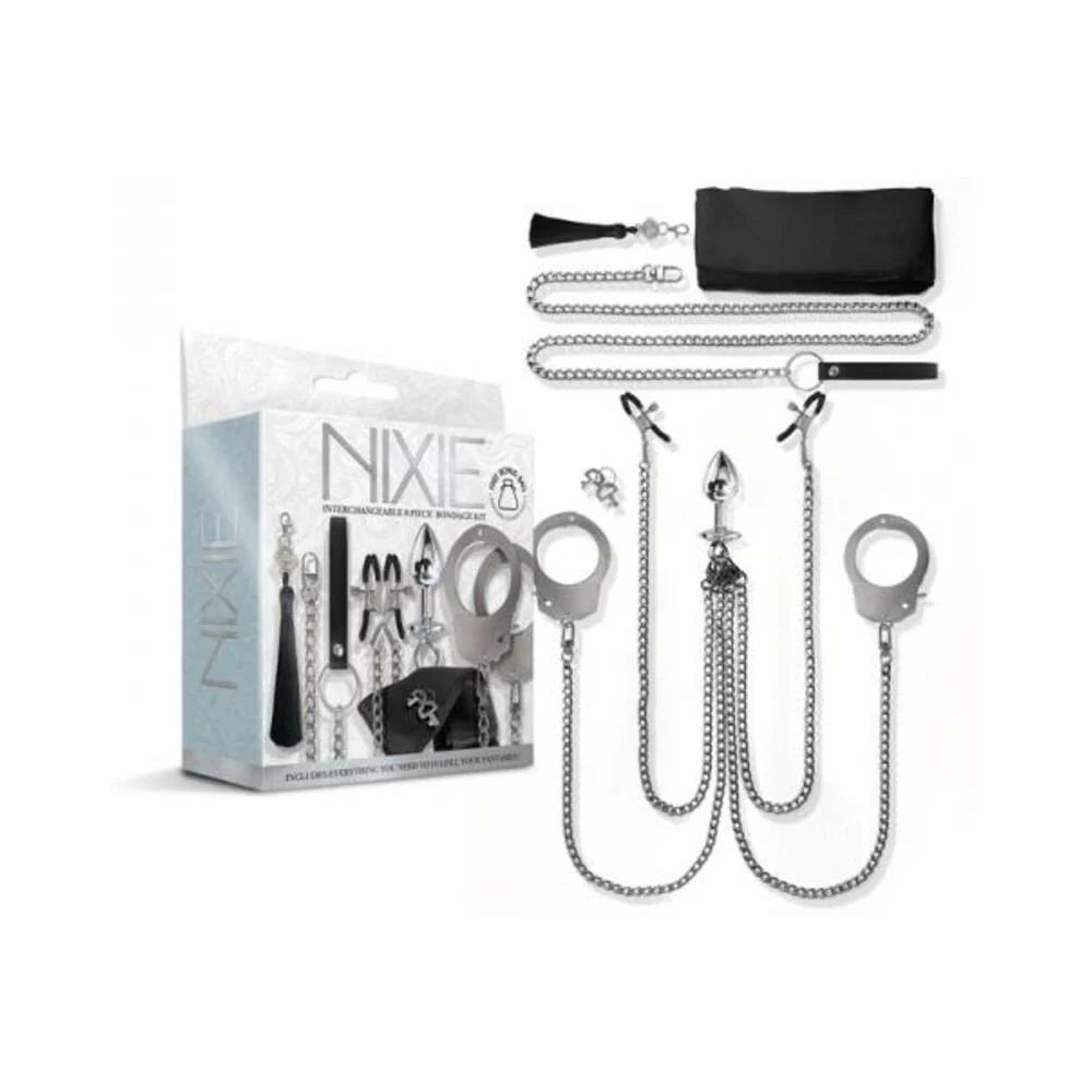 Nixie Metal Bondage 8-piece Kit Silver