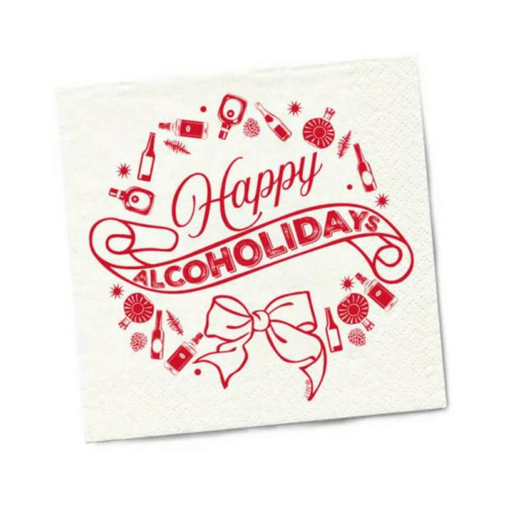 Twisted Wares Happy Alcoholidays Napkins 20-pack