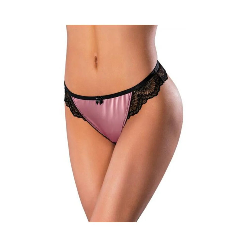 Magic Silk Sensual Desires Crotchless Thong Mauve S/m
