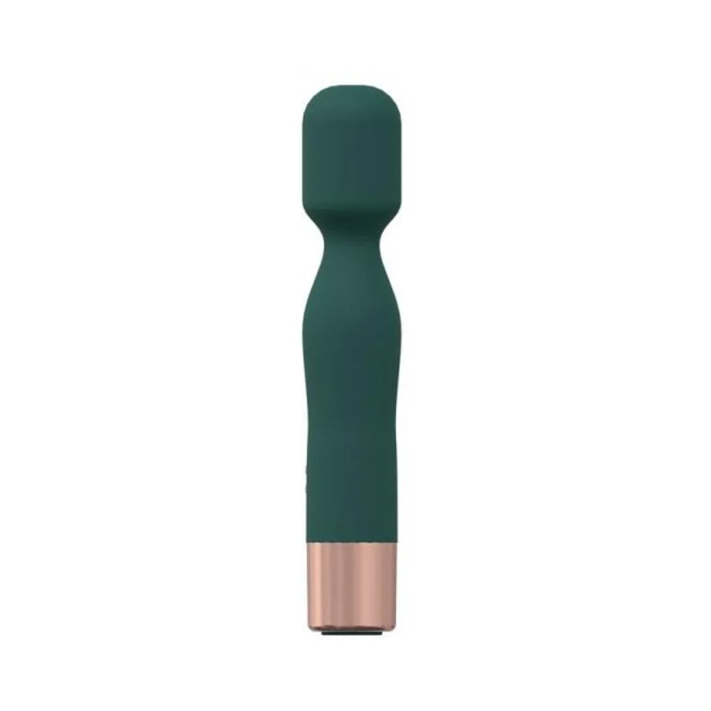 Loveline Glamour 10 Speed Mini-wand Silicone Rechargeable Waterproof Forest Green
