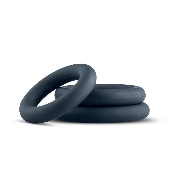 Boners 3 Pc Cock Ring Set - Black