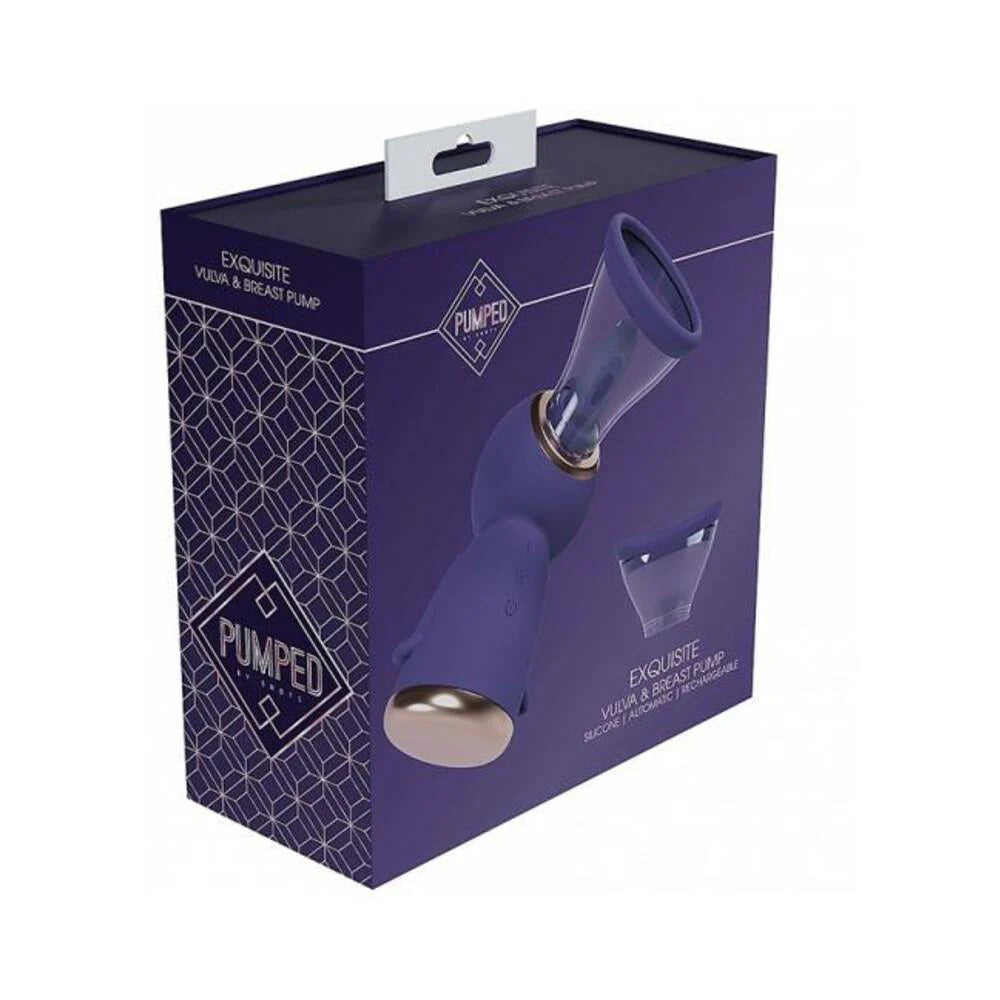 Pumped Exquisite Automatic Rechargeable Vulva & Breast Pump Purple