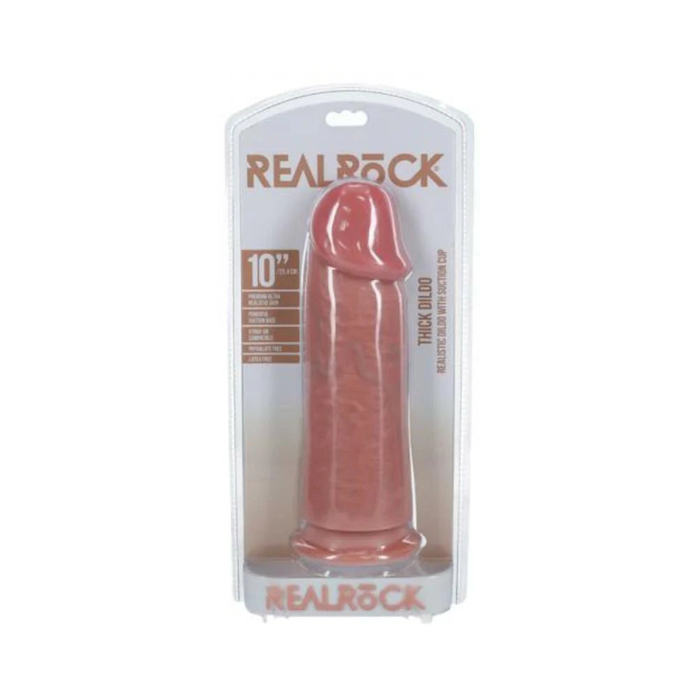 Realrock Extra Thick 10 In. Dildo Beige