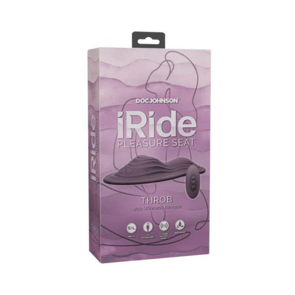 Iride Pleasure Seat Throb Rechargeable With Wireless Remote Dusty Purple