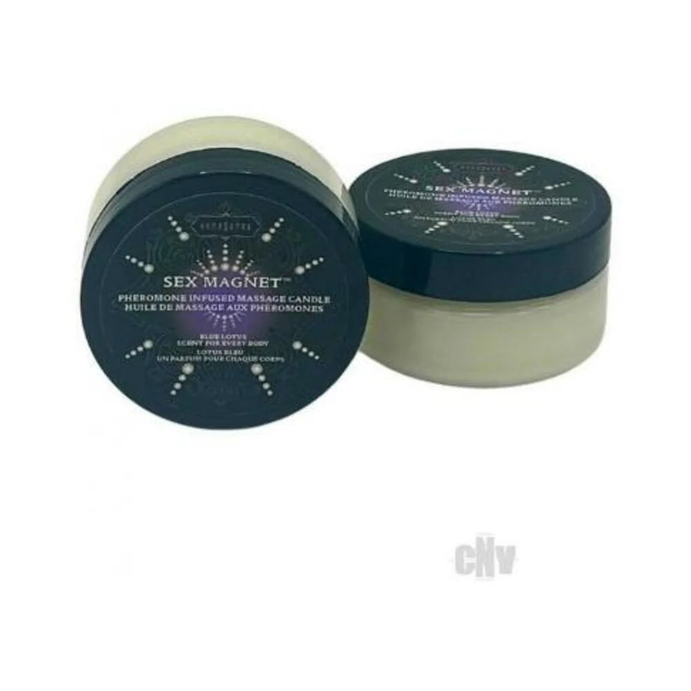 Kama Sutra Sex Magnet Massage Candle - Blue Lotus